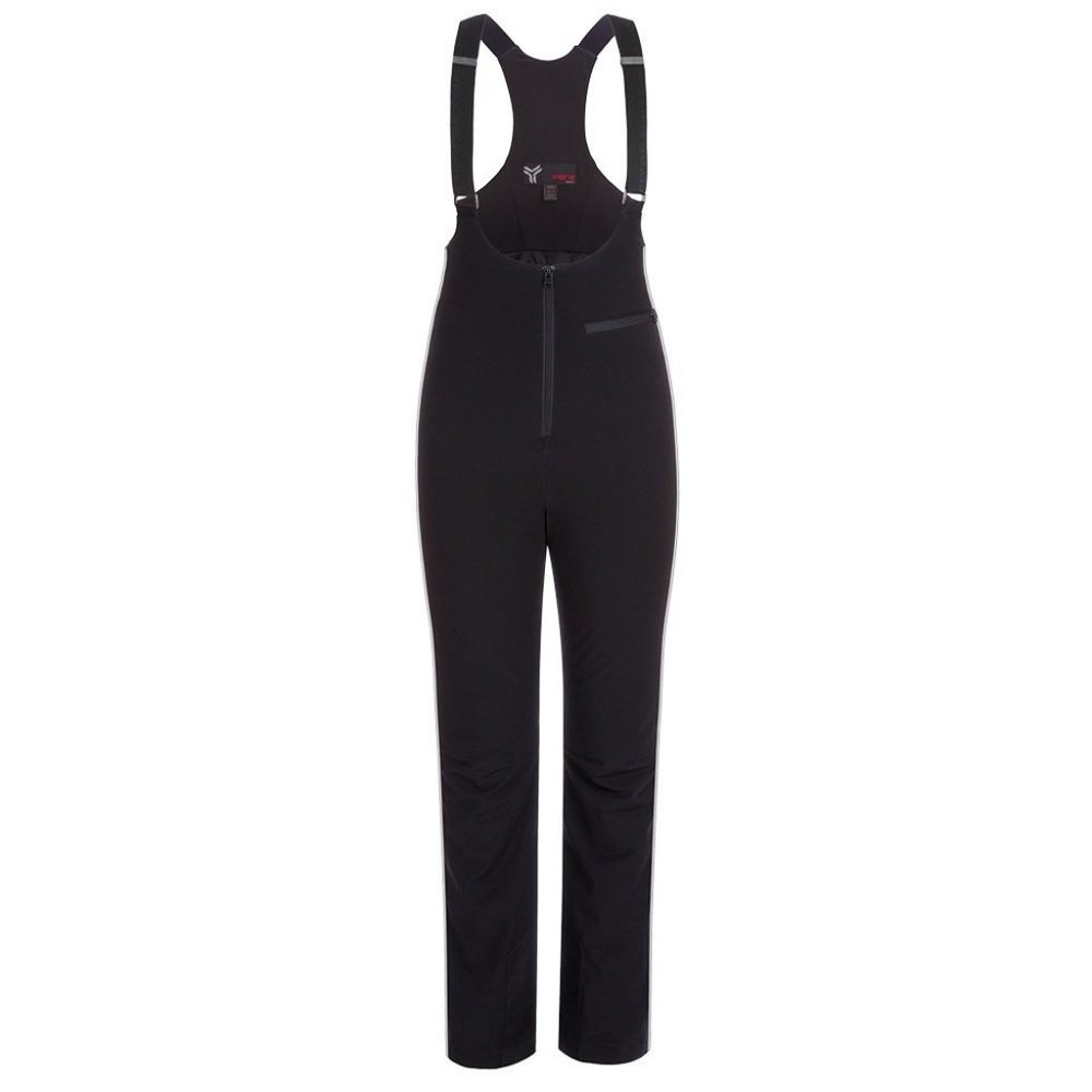 Fera Brooke Vintage Women's Insulated High Waist Ski Bib Pants Black Size 10